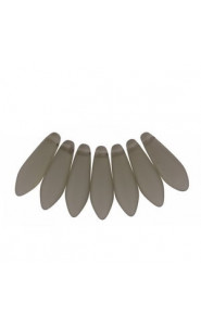 Czech Glass Daggers beads 5x16mm Black Diamond matted 40020-84110